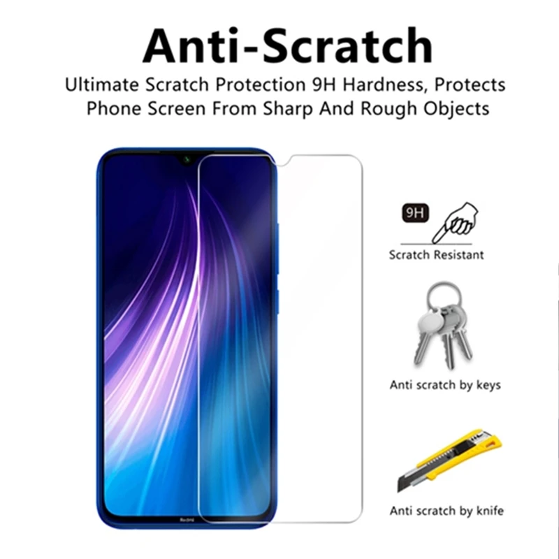 2PCS Protector de pantalla para Xiaomi Redmi Note 8 T de dureza 9H vidrio templado para Xiaomi Redmi Note 8 T de vidrio Redmi Note 8 T 8 T-1