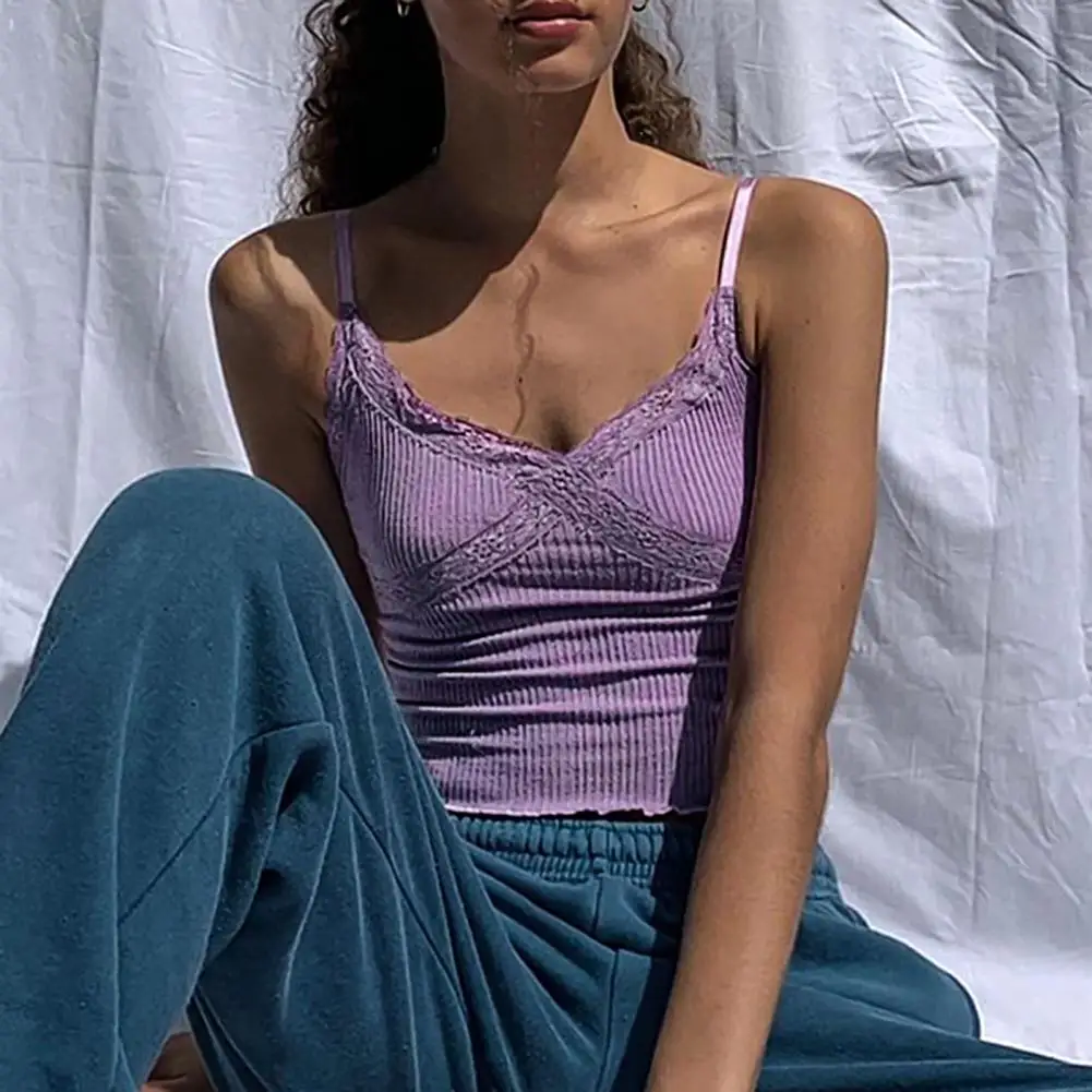 Короткий женский сексуальный жилет без рукавов с кружевной отделкой Бюстье на