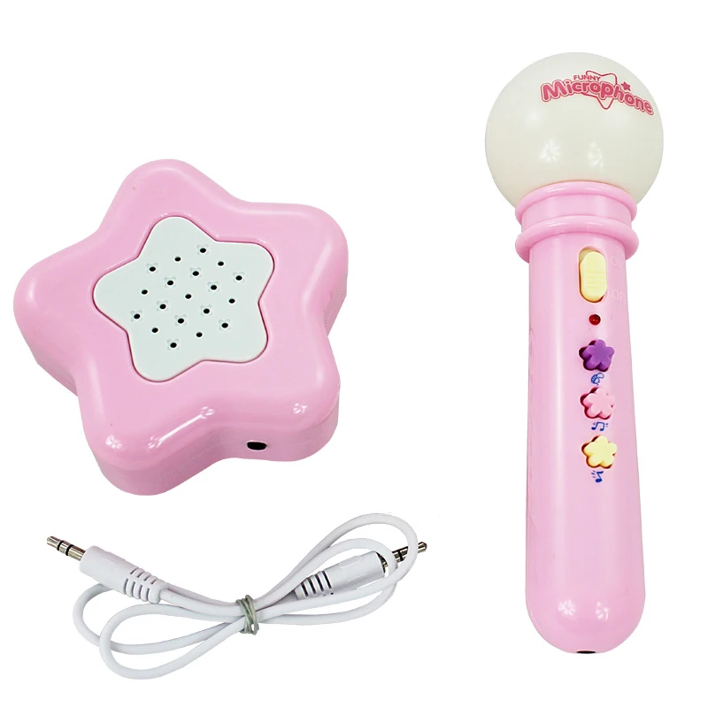 Детские игрушки провод для девочек и мальчиков светодиодный микрофон пение