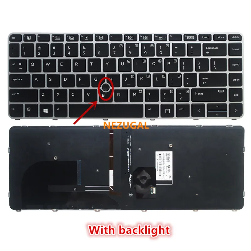 90% новая английская клавиатура с подсветкой для HP EliteBook 840 G3 745 G4 848 836308-001 821177-001 |