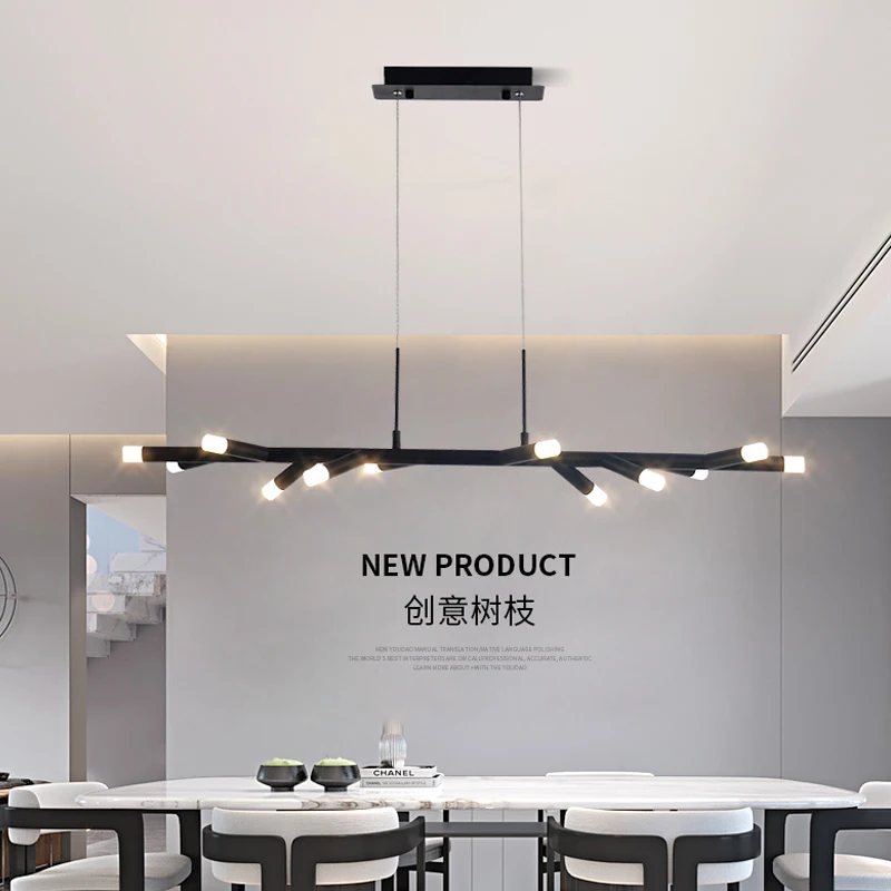 

Novelty modern led chandelier kitchen island restaurant shop bar decoration cylinder pipe pendant brown / black chandelier