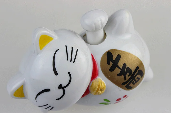 1 шт. 10*6*7 см Солнечная энергия Lucky Cat авто украшение автомобиля украшения для дома