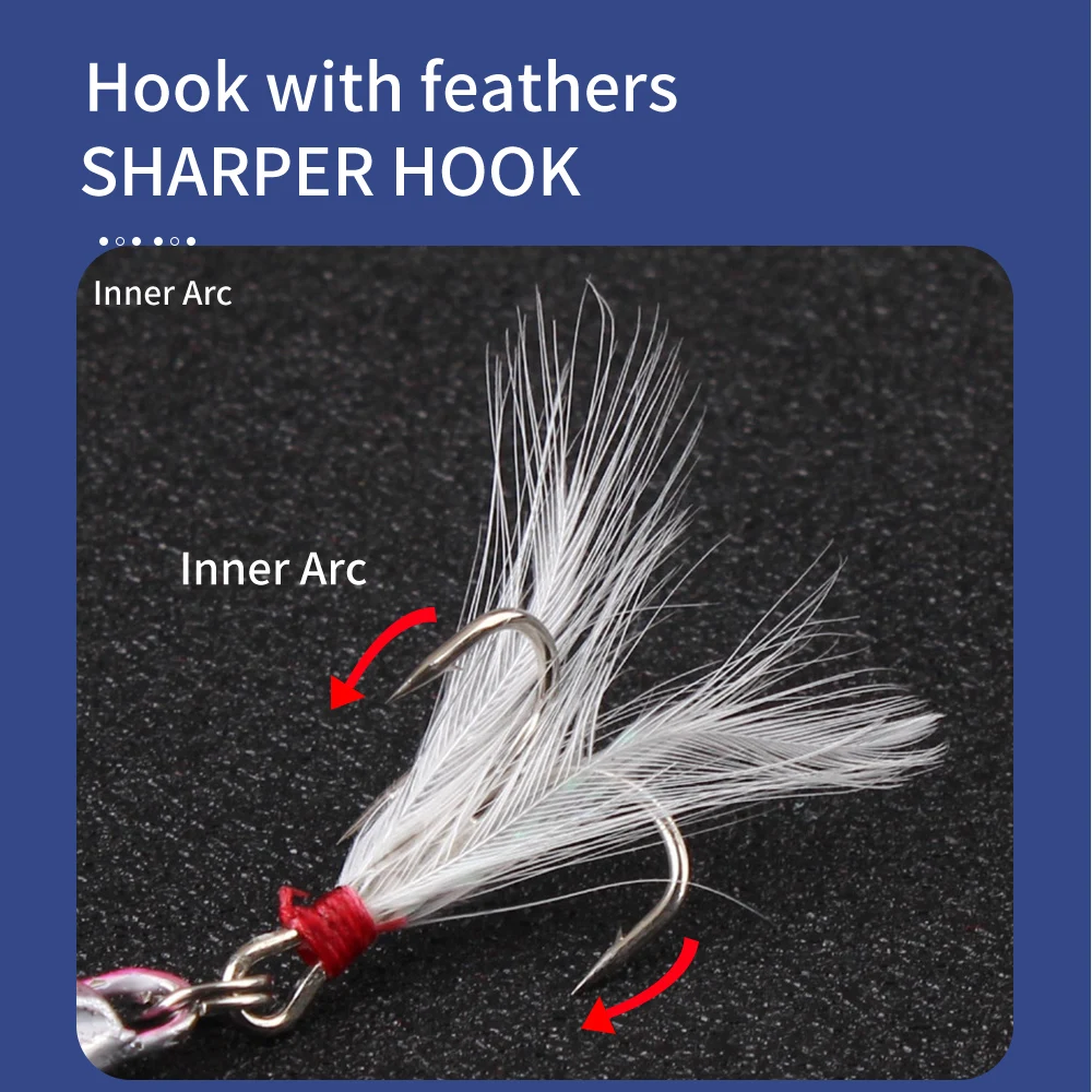 

FISH KING 10-40g Metal Slow Jigging Fishing Lure Saltwater 4-7cm Shore Casting Hard Micro Jig Fishing Bait With Assist Hook