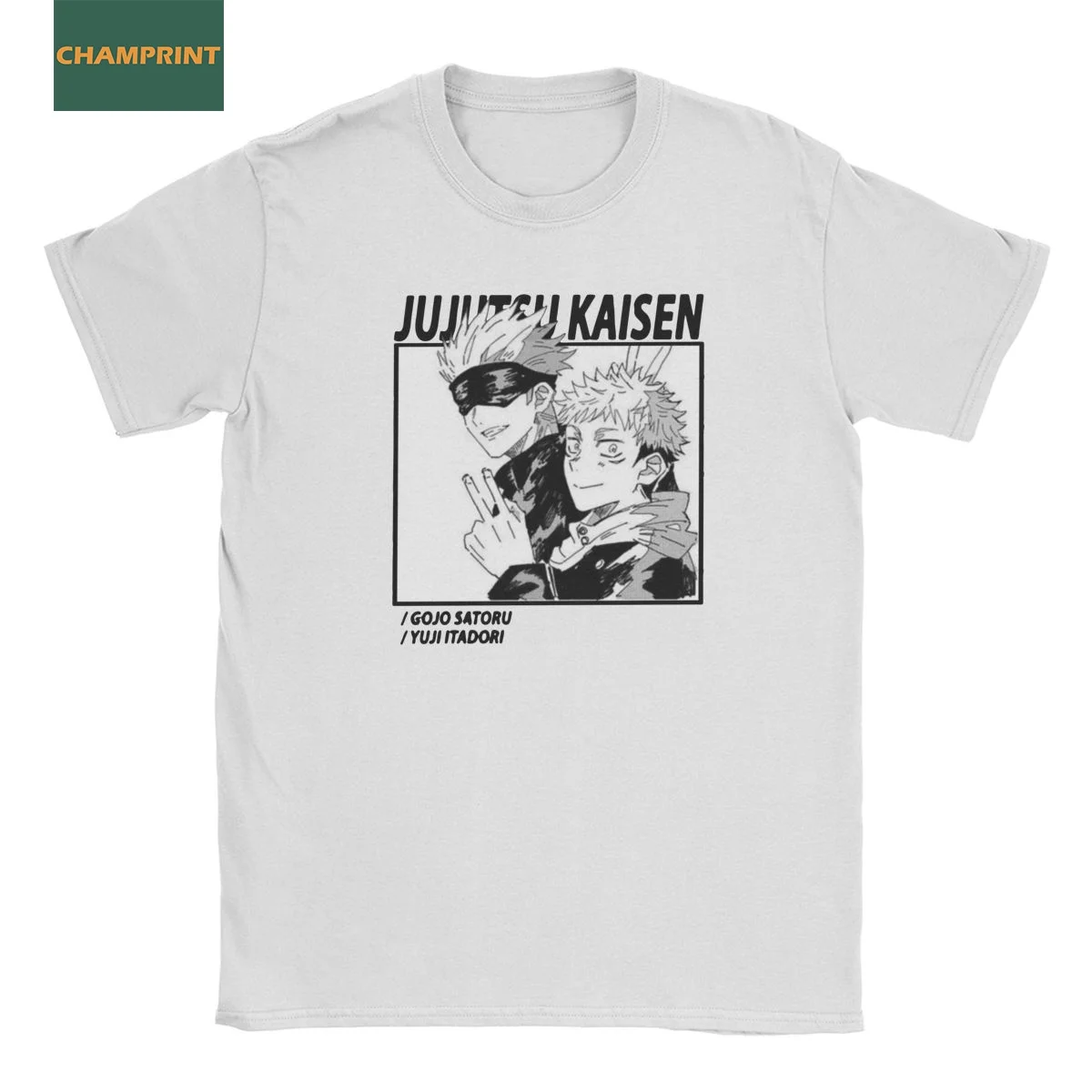 

Men's Jujutsu Kaisen Gojo Satoru Goes T Shirts Anime Cotton Clothes Vintage Short Sleeve Crewneck Tee Shirt Gift Idea T-Shirt
