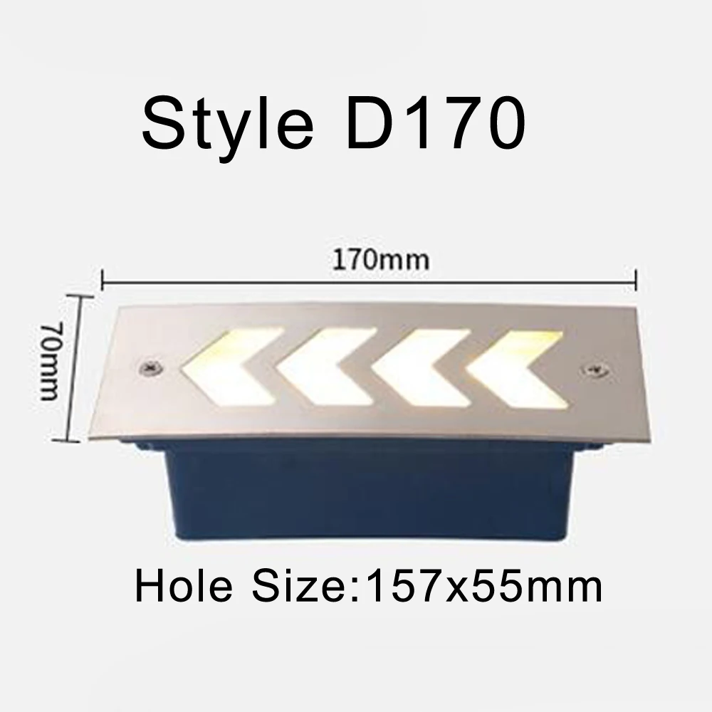 D 170cm-6W Светодиодный светильник для лестницы, наружный водонепроницаемый Встроенный ступенчатый светильник, настенный светильник, светильник для мостовой стены, подвесной светильник, дорожный светильник, алюминиевый - Испускаемый цвет: D 170cm-6W