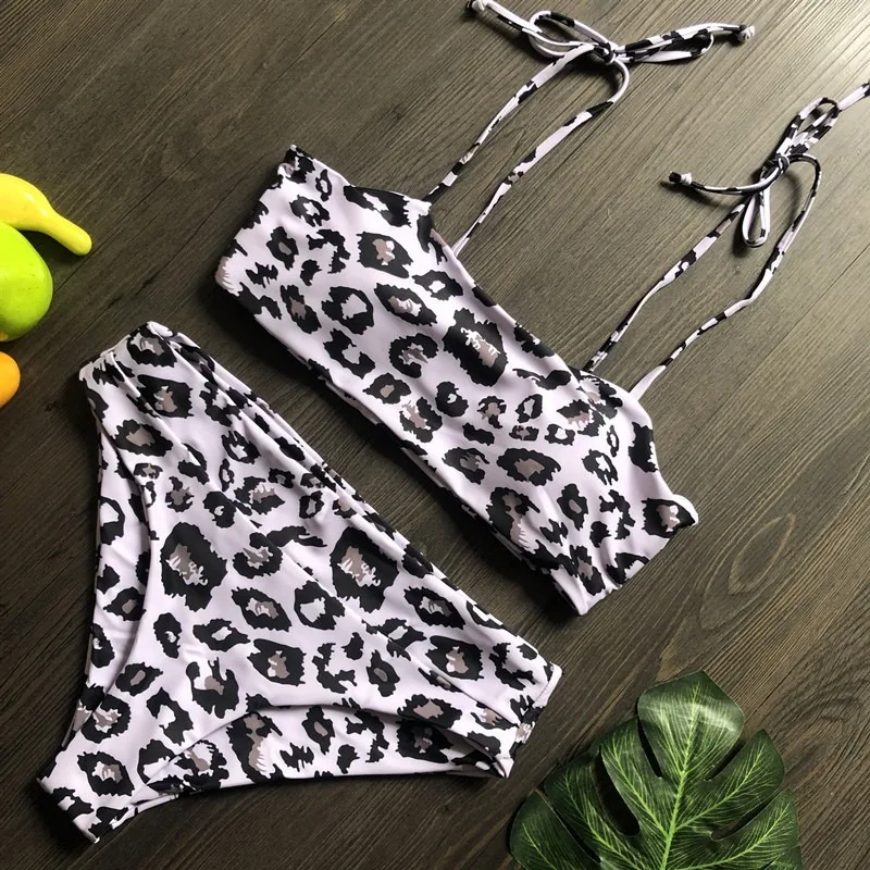 

2020 new swimsuit ladies bikini stripe high waist slim swimsuit swimsuit sexy