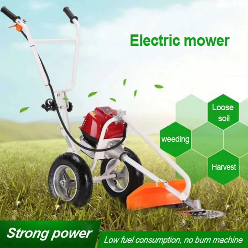 6500rpm Hand push-type four-stroke gasoline weeder 37.7CC Multi-use weeding machine Home lawn mowing Lawn mower 1pc | Инструменты