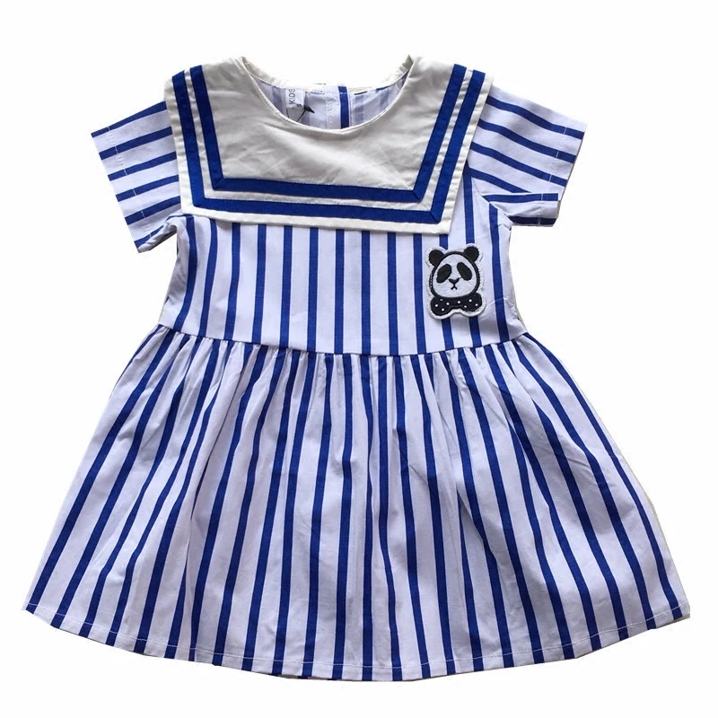 Tonytaobaby летнее новое платье в полоску для маленьких девочек |