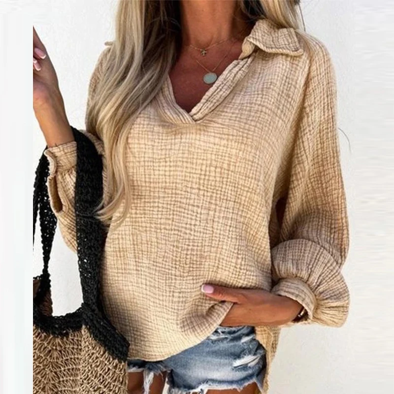 

Spring Autumn V-neck Polo Hoodies for Women Streetwear Casual Long Sleeve Thin Sweatshirts Oversize Comfy Pullovers New 2021