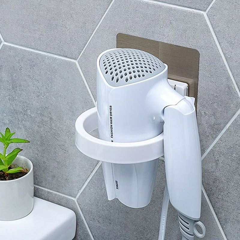 

Household Wall-hanging Hair Dryer Rack Bathroom Storage Organization Air Duct Rack Storage Shelves Racks Bathroom Acessories