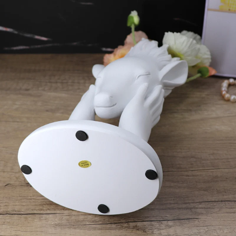 

Creative Resin God Deer Vase Home Decoration Ornaments Nordic Style Deer Flower Pot Art Sculpture Living Room Vase Decoration