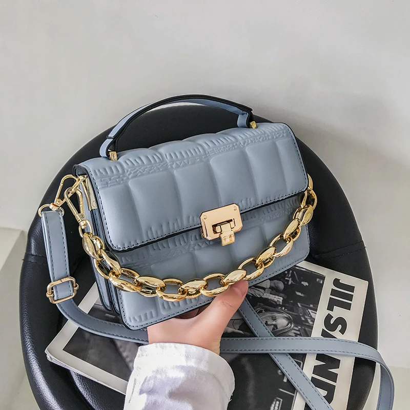 

Квадратная сумка через плечо в клетку, модная новинка 2021, Высококачественная женская дизайнерская сумка из искусственной кожи, черная сумк...