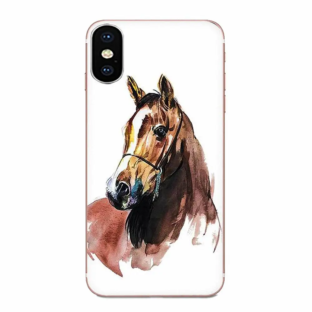 as picture Для huawei P7 P8 P9 P10 P20 P30 Lite Mini Plus Pro Y9 Prime P Smart Z защитный корпус телефона Акварельная лошадь - Цвет: as picture