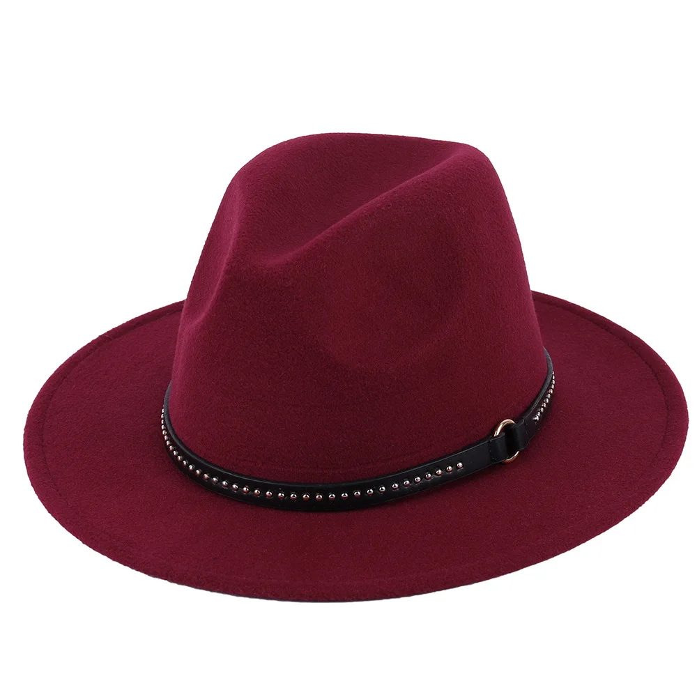 

ZLD Women Men Fedora Hat Gentleman Elegant Lady Autumn Winter Wide Brim Jazz cap Fashion casual caps warm windproof Bucket Hat