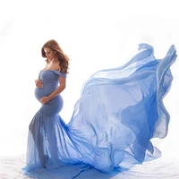 long maternity photography props pregnancy dress for photo shooting off shoulder pregnant dresses for women maxi maternity gown