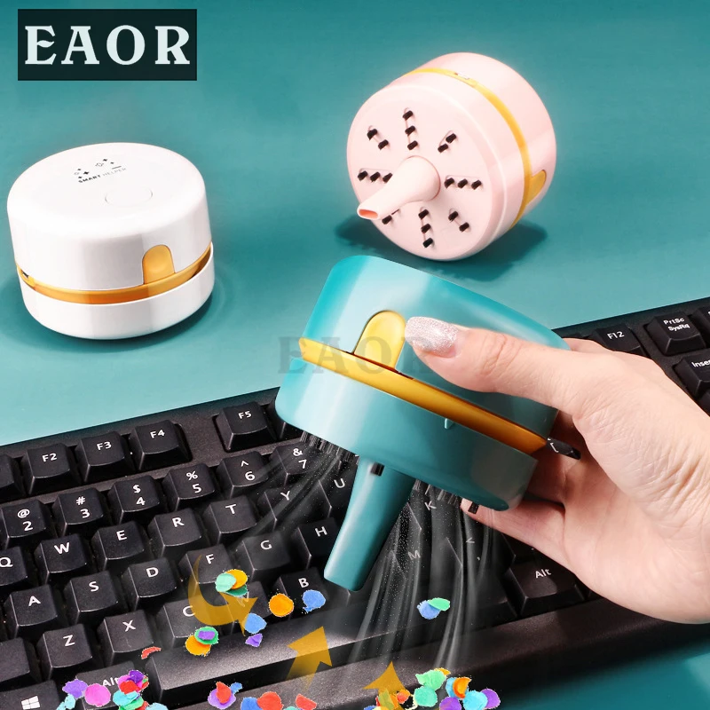 

EAOR Cute Mini Desk Vacuum Cleaner Rechargeable Cleaner Keyboard Cleaner Portable Automatic Dust Suction Machine Strong Vacuum