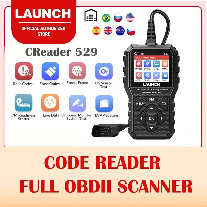 Автомобильный сканер Launch CR629 obd2 диагностический инструмент для