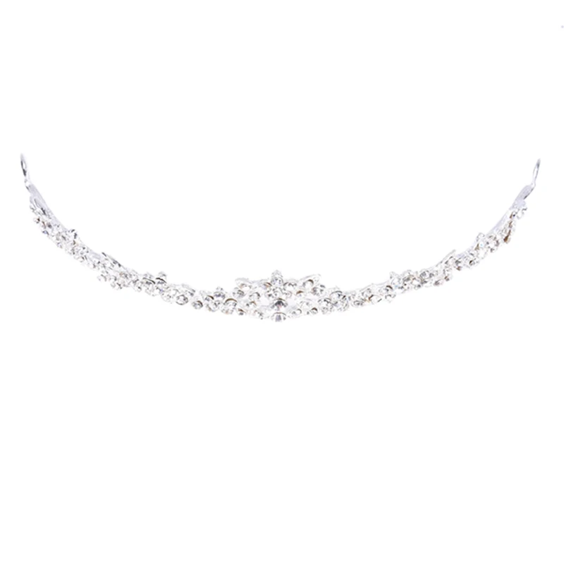 Стразы свадебный цветок с кристаллами волос в виде короны тиары вуали для