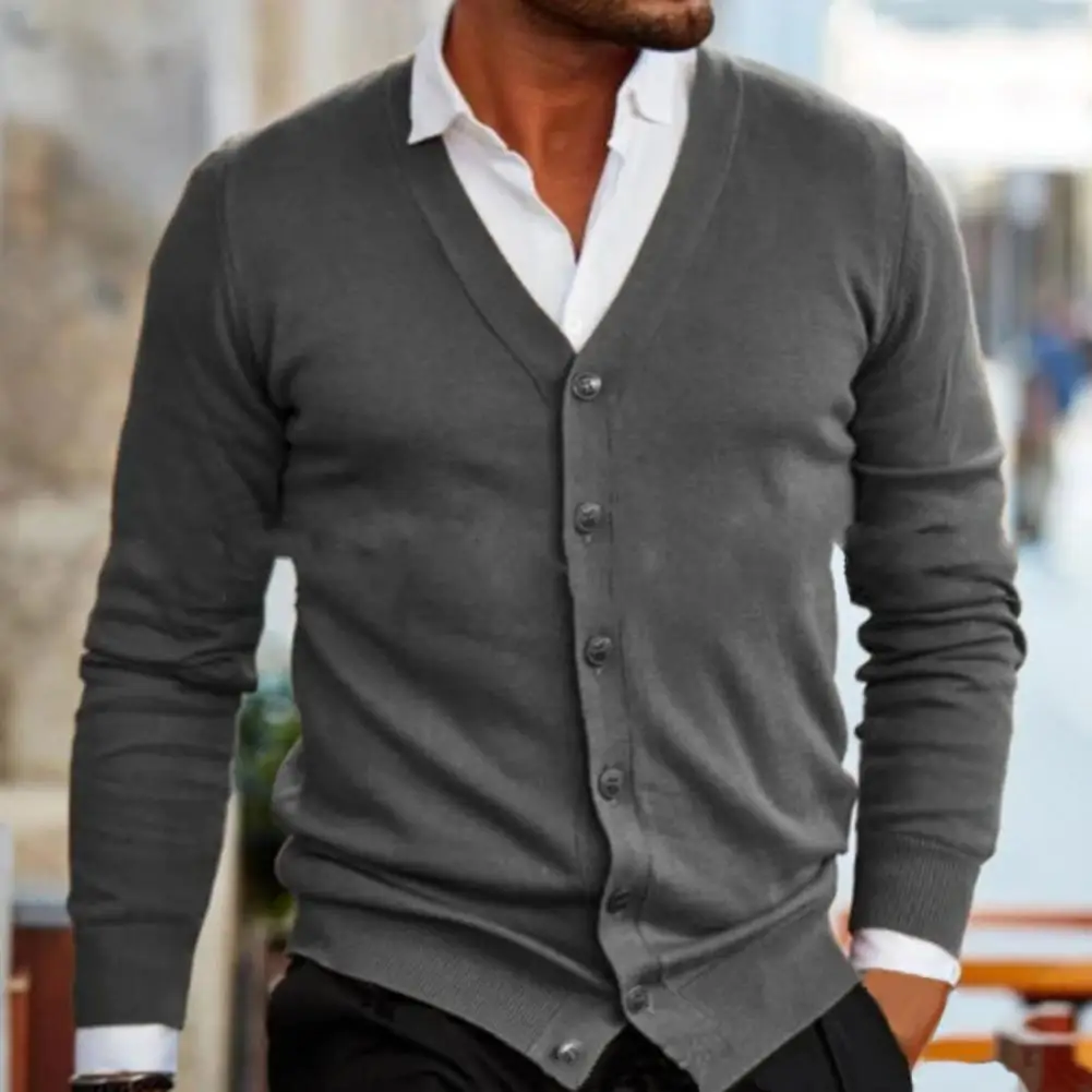 

Мужской свитер 2021 осень-зима вязаный свитер с длинным рукавом пальто однобортный однотонный кардиган свитер верхняя одежда ディ