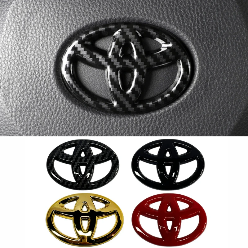 Для Toyota Corolla Camry Rav4 Yaris Auris Avensis Prius Prado 120 Hilux Supra CHR Автомобильная наклейка на рулевое