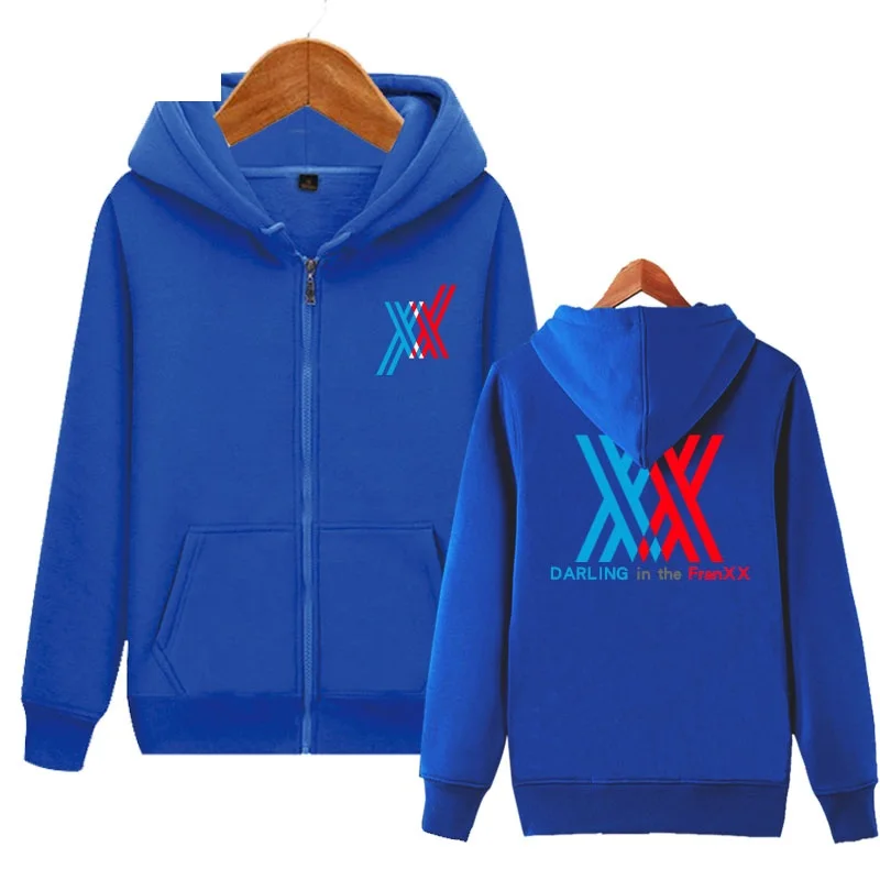

High-Q Unisex Anime Cos DARLING in the FRANXX Casual Hooded Hoodie Cardigan Sweatshirts