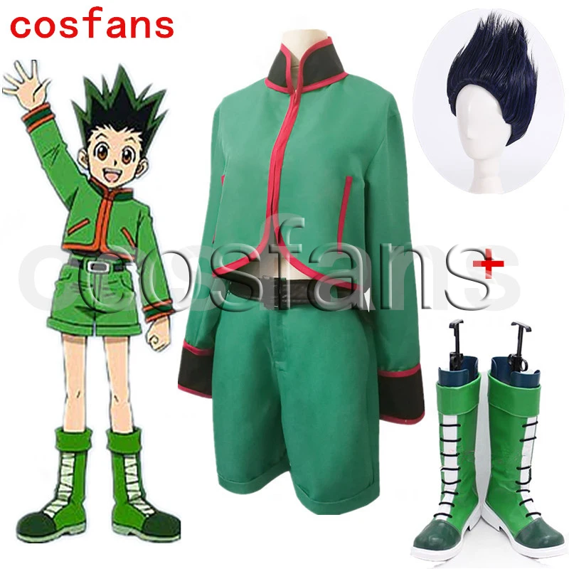 Охотник X Hunter Gon Freecss Косплей костюмы с париками полный комплект вечерние НКИ