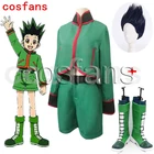 Охотник X Hunter Gon Freecss Косплей костюмы с париками полный комплект вечерние НКИ Хэллоуин костюм для взрослых сапоги на заказ размер