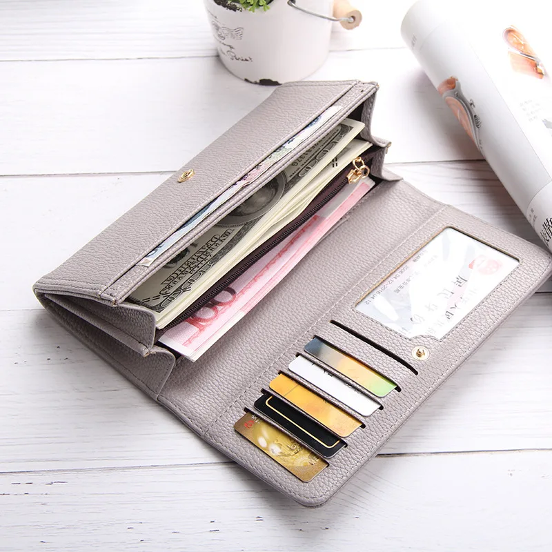 Женский Длинный складной кошелек модный зажим для кошелька | Багаж и сумки