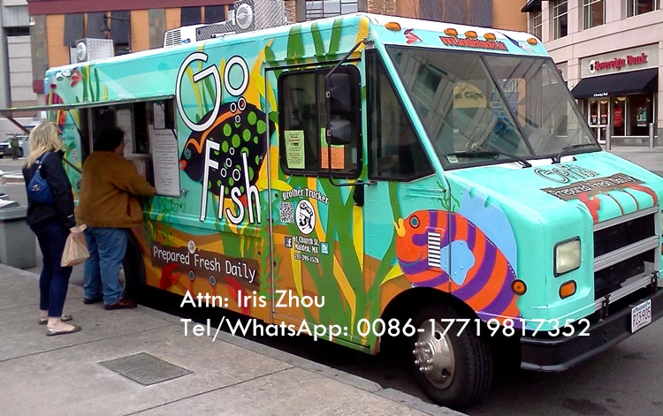 Уличная винтажная 5 2 м длинная Мобильная тележка для фаст-фуда трейлер еды лучшее