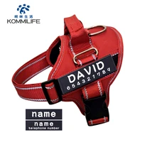 nylon reflective dog harness personalized breathable pet k9 harness for dogs pet dog harness leash set with id patch
