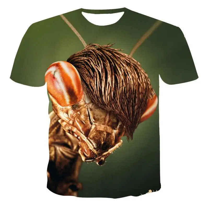 

2021 summer new round neck t-shirt men's high quality men's T-shirt short sleeve cool animal 3D printing fashion handsome men's
