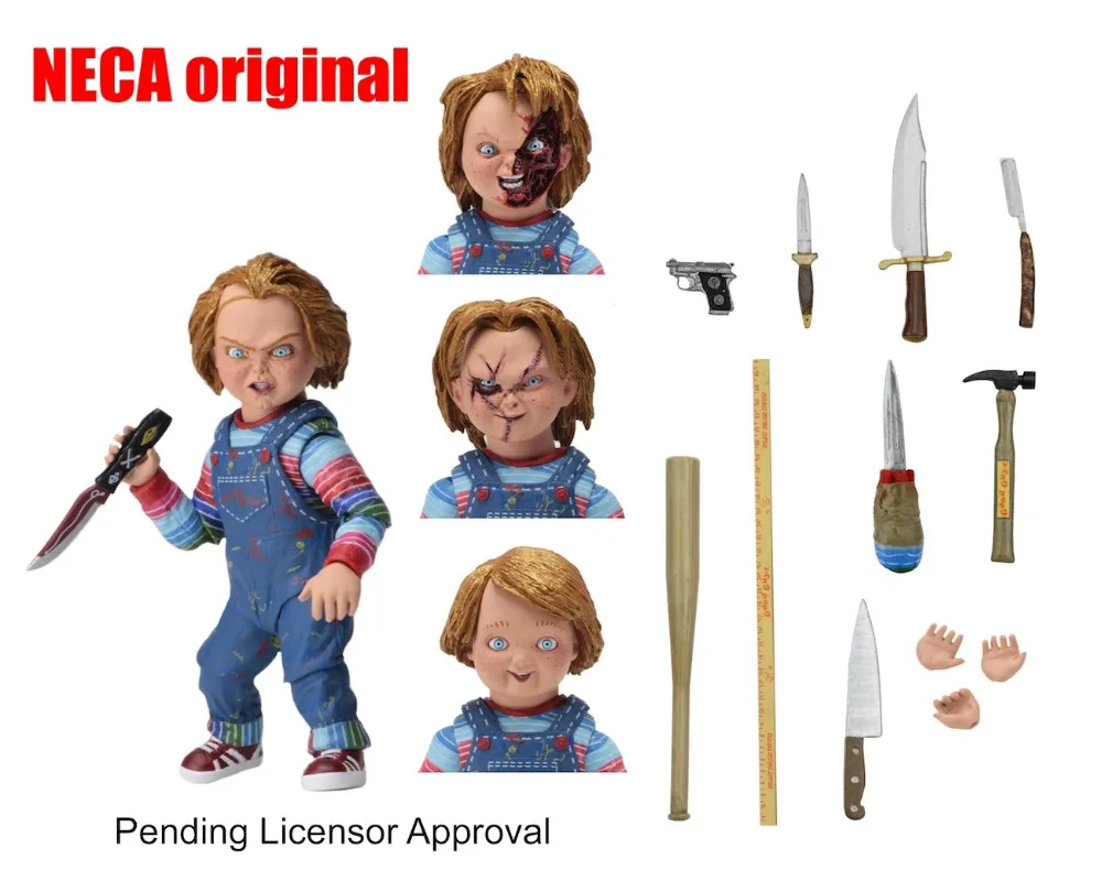 Экшен-фигурка NECA 7 дюймов SDCC серии ужасов Чаки Cult Deluxe Edition для фанатов праздничный