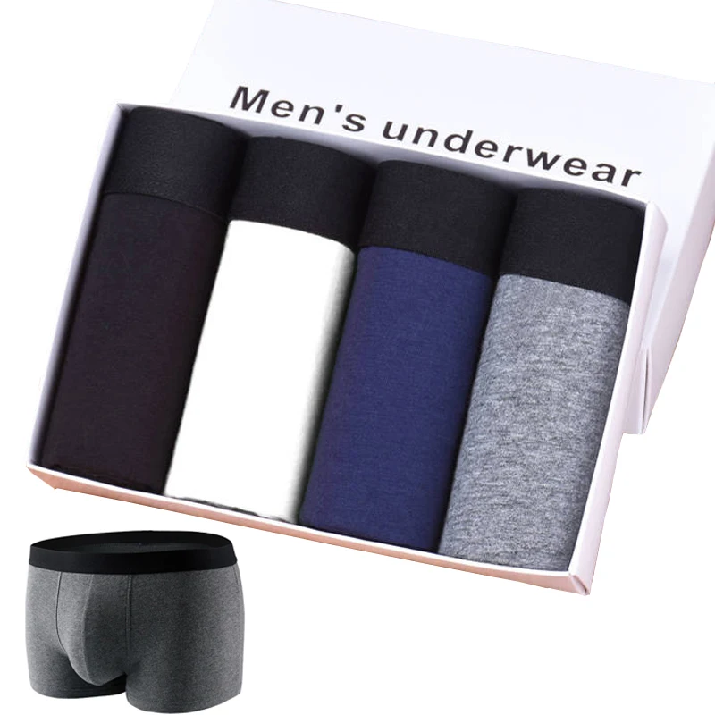 Трусы боксеры мужские х/б 4 шт./лот|Мужские трусы боксеры| |