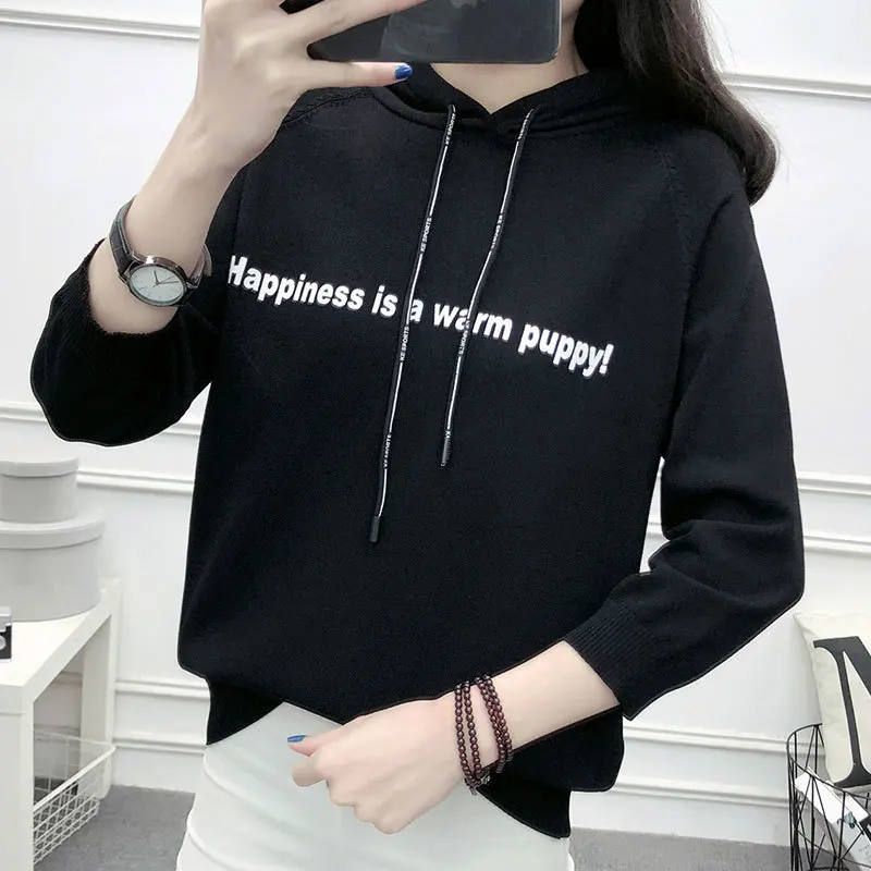 

Новая модная женская Повседневная Высококачественная мягкая дышащая толстовка с длинным рукавом