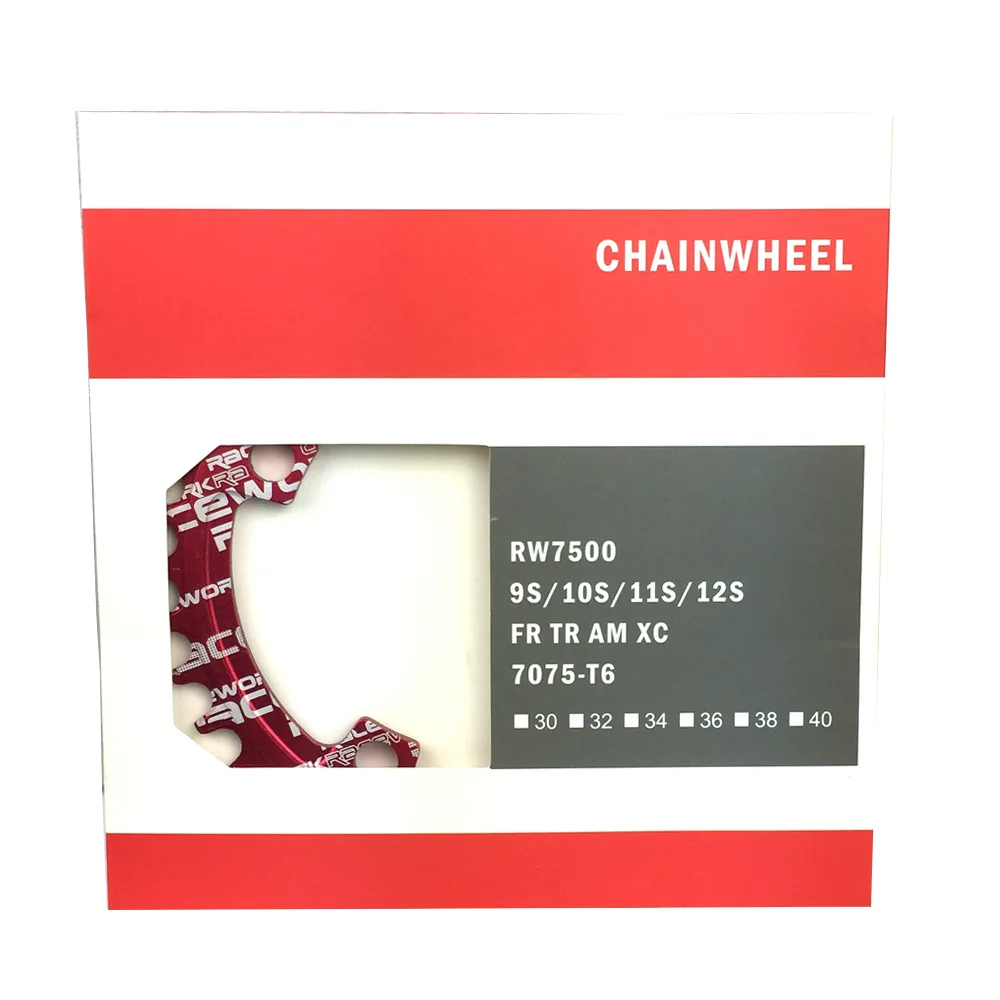 

Racework 104BCD Round Narrow Wide Chainring 32T 34T 36T 38T Bicycle Chainring For MTB Mountain Bike Chainwheel 55g