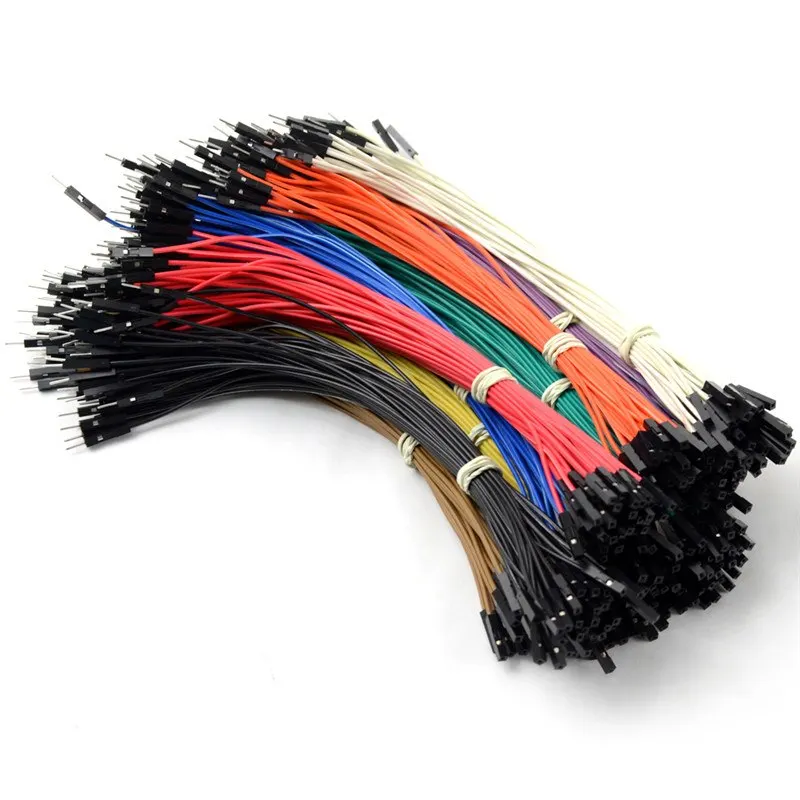 

100Pcs 5 colors 2.54MM 20CM Double-headed Female To Male Dupont Wire For Arduino Jumper Cable Random