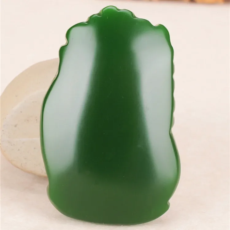 Цветок сливы натуральный зеленый нефрит кулон ожерелье Китайский ручной резной