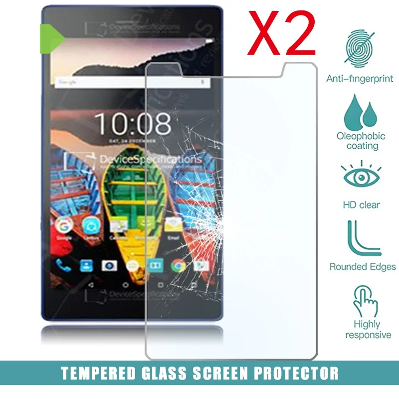 

2Pcs Tablet Tempered Glass Screen Protector Cover for Lenovo Tab3 8 LTE Full Coverage HD Eye Protection Tempered Film