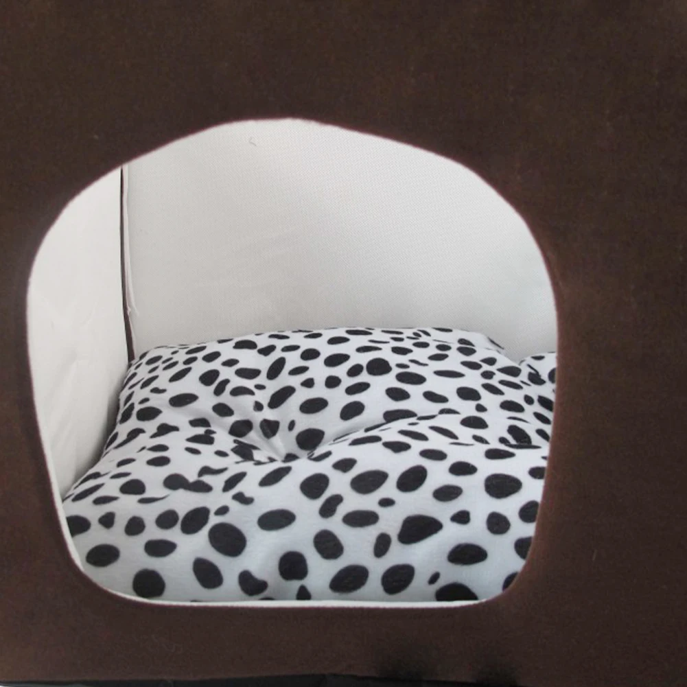 Съемные кровати для собак двойной домик домашних животных коричневая собачья