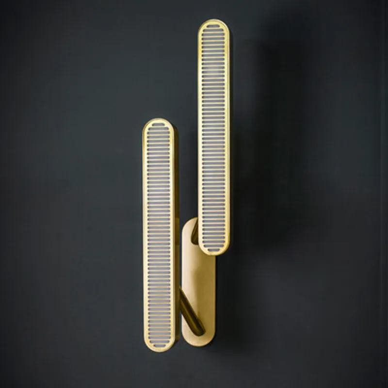 

Nordic Brief Copper Wall Light Sconce Arm Decoration Wall Lamp Fixture Hallway Bar Coffee Shop Home Decoration warm white AC220V