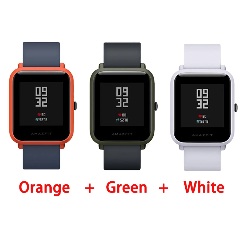 O add G add W Смарт-часы Amazfit bip с английским/испанским/русским мультиязычным спортом, глобальная версия фитнес-часов - Цвет: O add G add W