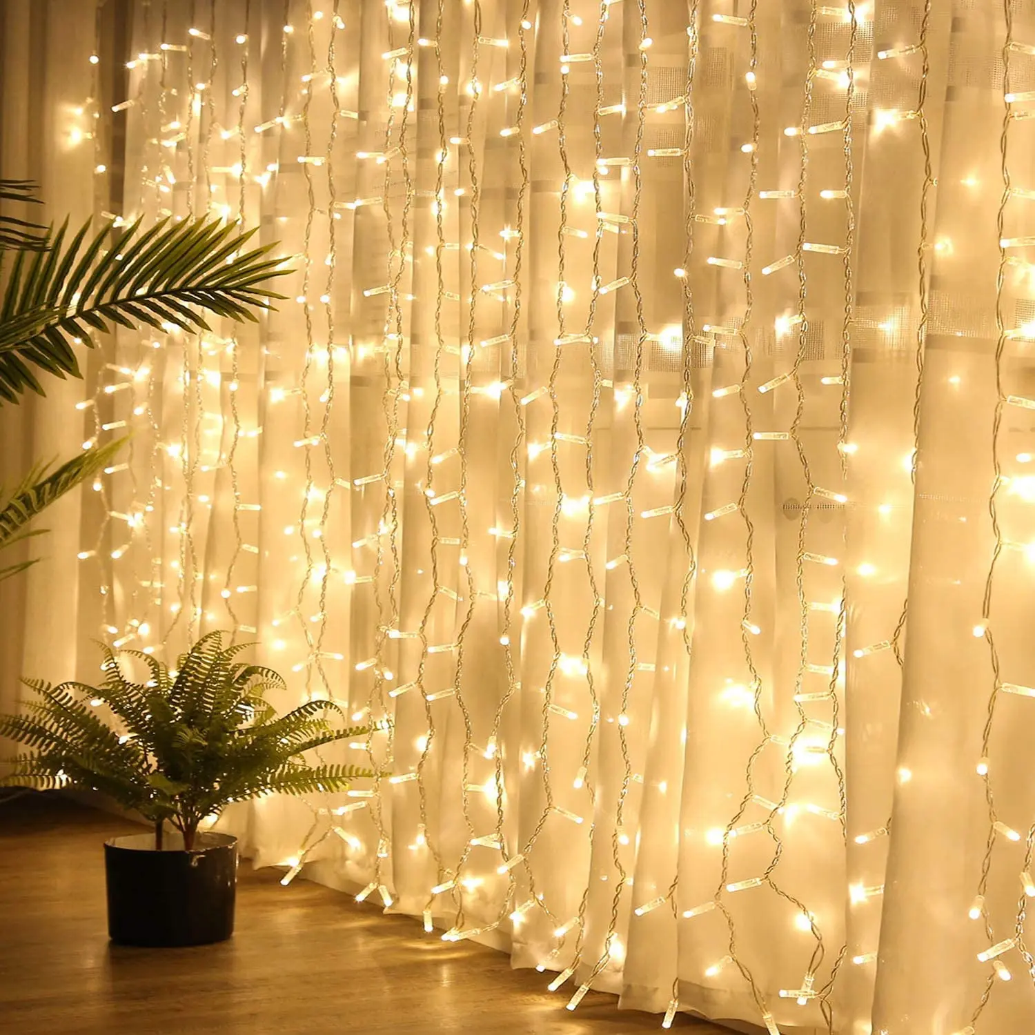 300 LED Window Curtain String Light Wedding Party Home Garden Bedroom Outdoor Indoor Wall Decorations