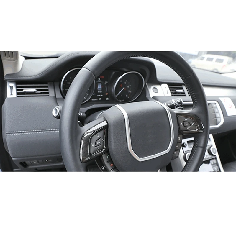 

NEW-Steering Wheel Button Frame Cover Trim for Land Rover Range Rover Evoque 2012-2017