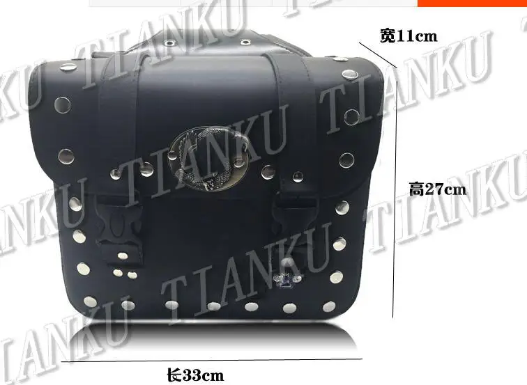 Universal Leather Side Bag Saddle Bags For Honda Shadow Spirit Sabre Aero ACE Steed VLX 400 600 1100 DLX VTX1300 1800 Magna VF |