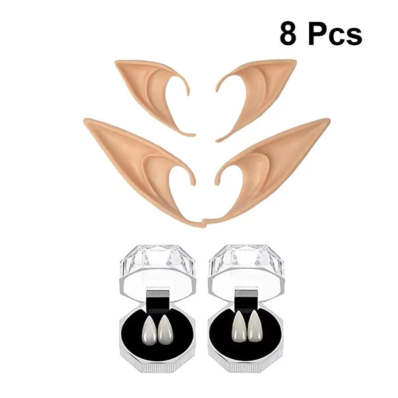 8 шт. поддельные Зубы вампира для Хэллоуина искусственный реквизит карнавальный