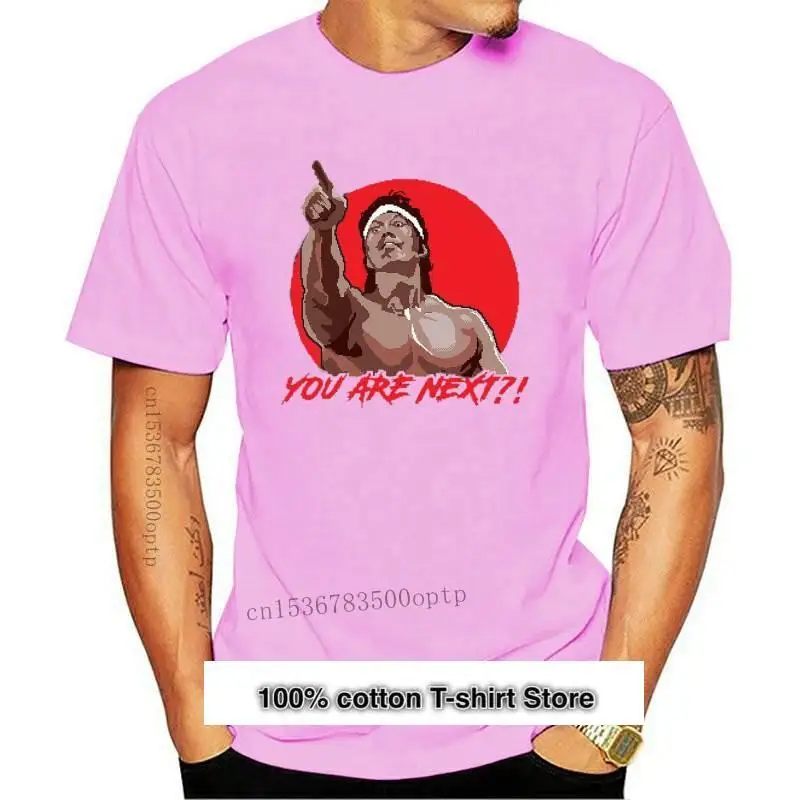 

Camiseta desgastada Retro de los 80, camisa de фильм кровоsport Chong Li You are Next de 8 bits, nueva