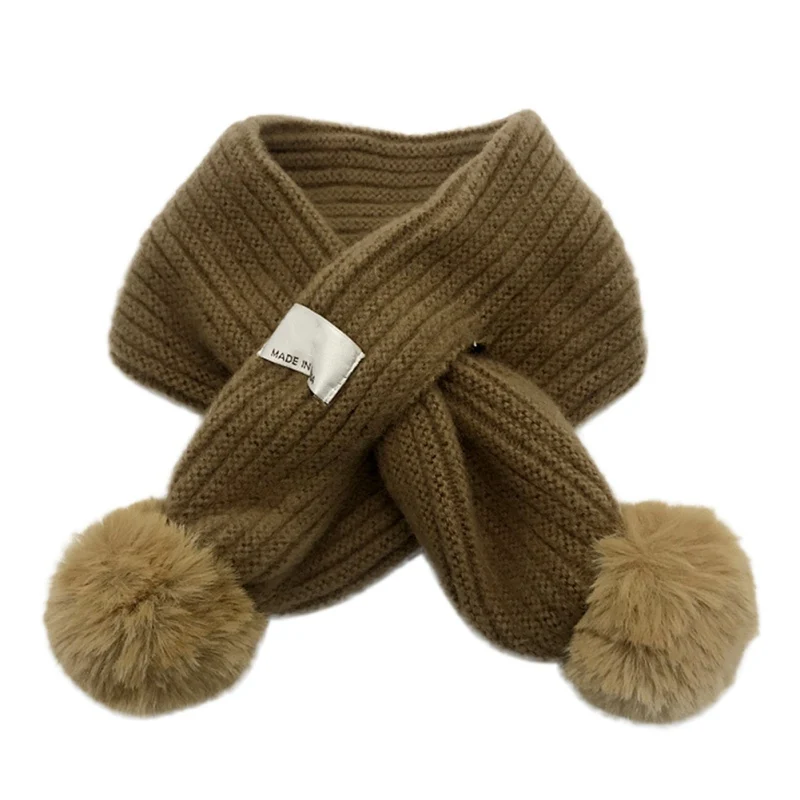 

9 Colors Baby Scarves Kids Neckerchief Winter Warm Scarves Boys Girl Kids Cute Simple Knitted Scarf for Children