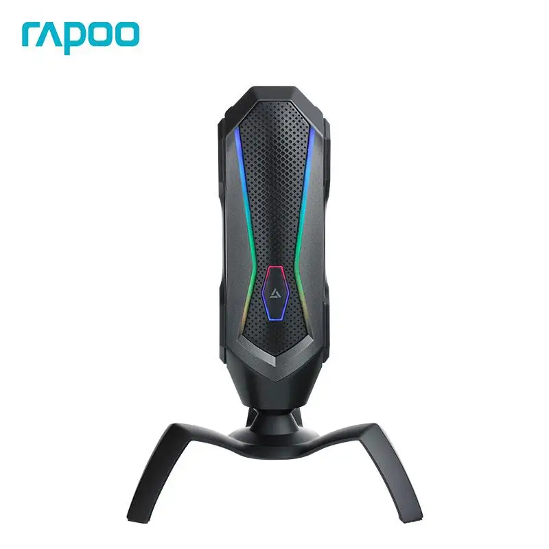 

RAPOO VS300 Metal USB Condenser Recording RGB Microphone Tripod For Computer Cardioid Studio Recording Vocals Voice Over