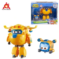 super wings 2 pack set 5 transforming donnie airplane robot action figures super pet donnie with light kid birthday gift toys