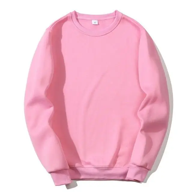 pink Однотонные свитшоты новые весенние осенние модные толстовки мужские большие размеры теплые флисовые пальто мужские брендовые хип-хоп толстовки свитшоты - Цвет: pink